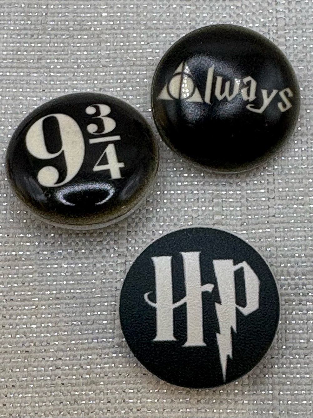 Harry Potter Snap Button Charms - Set of 3 - 18mm/20mm